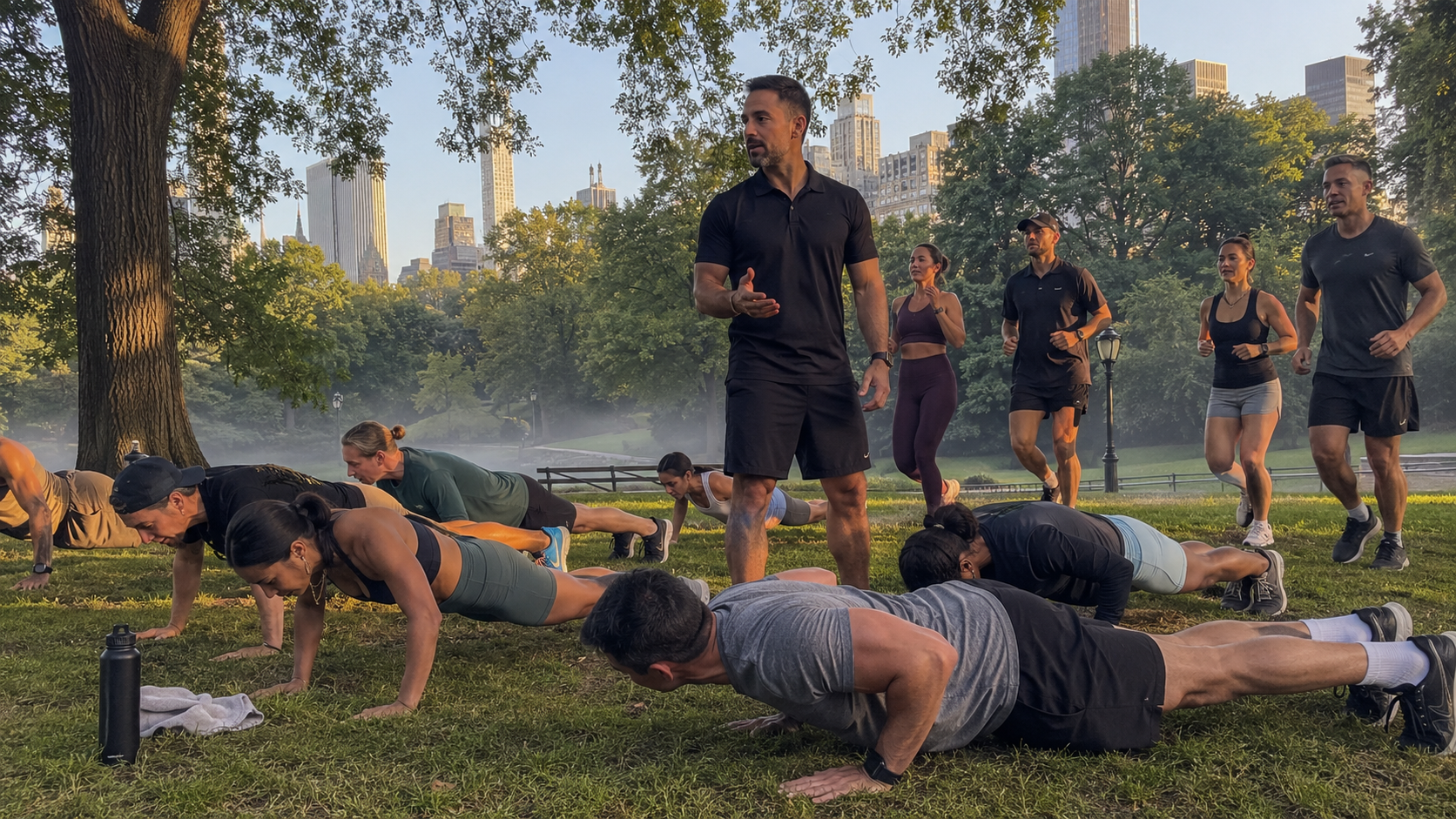 PAC Bootcamp group training session in Central Park Upper East Side Manhattan Sunday morning